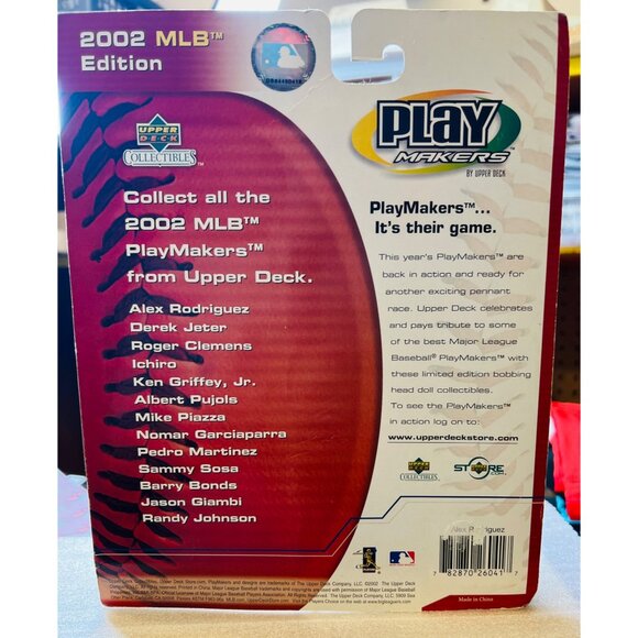 Alex Rodriguez 2002 MLB Play Makers Bobblehead By Upper Deck Collectibles - Picture 3 of 3